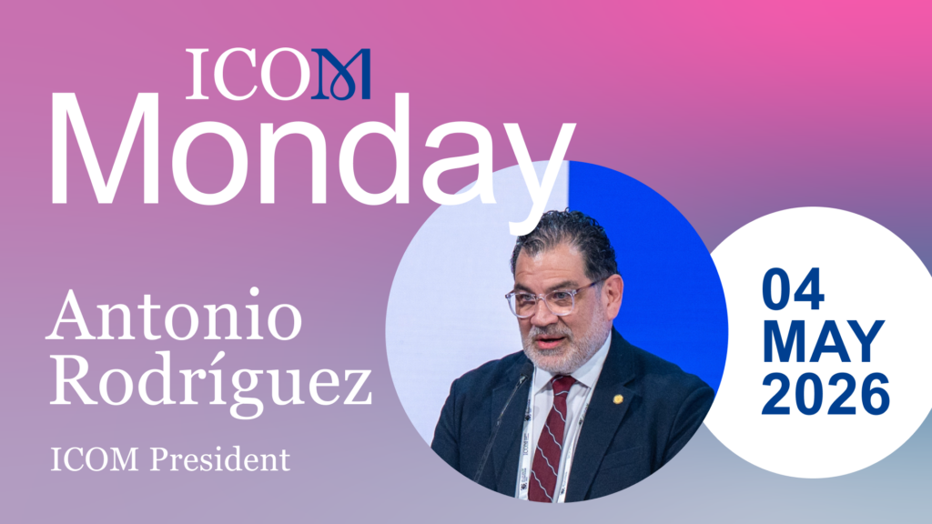 Save the Date! ICOM Monday mit/with ICOM President Antonio Rodríguez am 4. Mai